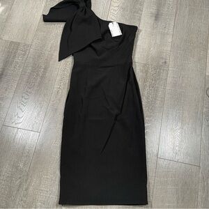 NEW Dress the population Tiffany One-Shoulder Midi
Dress Size S Black